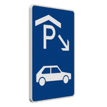 Parkplatzschild für Parkhaus und Parkgarage nur für Pkw