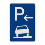 Verkehrszeichen 315-56 - Parken halb auf Gehwegen (Anfang)