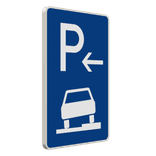 Verkehrszeichen 315-56 - Parken halb auf Gehwegen (Anfang)