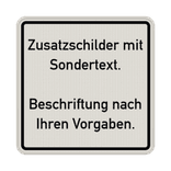Individuelles Zusatzzeichen mit Rand und Text