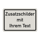 Individuelles Zusatzzeichen mit Rand und Text