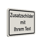 Individuelles Zusatzzeichen mit Rand und Text