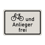 Verkehrszusatzeichen 1020-12 - Radverkehr und Anlieger frei