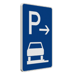 Verkehrszeichen 315-62 - Parken ganz auf Gehwegen (Ende)