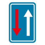 Verkeersbord SB250 B21 -Smalle doorgang