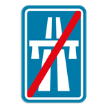 Verkeersbord SB250 F7 - Einde autosnelweg