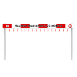 Portique limiteur de hauteur réfléchissant Classe 3 avec traverse personnalisable