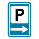 Verkeersbord SB250 F59 - Aankondiging van een parking