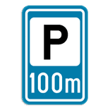 Verkeersbord SB250 F59a - Aankondiging van een parking