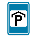 Verkeersbord SB250 F60 - Overdekte parking