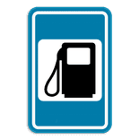 Verkeersbord SB250 F63 - Tankstation
