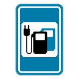 Verkeersbord SB250 F63 - Tankstation elektrisch opladen