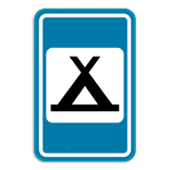 Verkeersbord SB250 F71 - Kampeerterrein