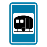 Verkeersbord SB250 F73 - Caravanterrein