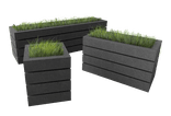 Jardinière rectangulaire Agora – Plastique 100% recyclé