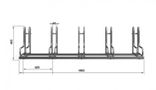Fahrradständer mit Anlehnbügel aus Stahl für 5 Fahrräder