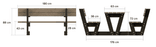 Type Lyon met rugleuning - Bicolor