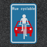 Marquage thermoplastique rue cyclable - plusieurs dimensions