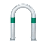 Arceau de protection en acier 360x500xØ60mm réfléchissante - avec plaques de fixation