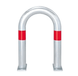 Arceau de protection en acier 360x500xØ60mm réfléchissante - avec plaques de fixation