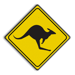 Verkeersbord Australië - KANGAROO