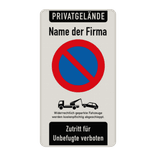 Parkverbotsschilder - Privatgrundstück Firma , Parkverbot mit Abschleppsymbol