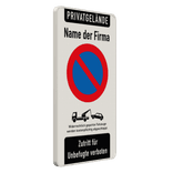 Parkverbotsschilder - Privatgrundstück Firma , Parkverbot mit Abschleppsymbol