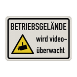 Warnschilder - Betriebsgelände wird videoüberwacht - reflektierend