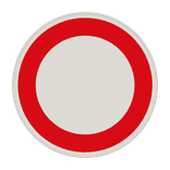 Verkehrszeichen 250 - Verbot für Fahrzeuge aller Art
