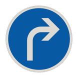 Verkehrszeichen 209-20 - Vorgeschriebene Fahrtrichtung – rechts