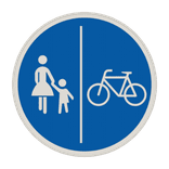 Verkehrszeichen 241-20 - Getrennter Rad- und Gehweg