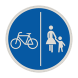 Vorschriftszeichen 241-10 - Getrennter Rad- und Gehweg