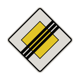 Verkehrszeichen 307 - Ende der Vorfahrtstraße