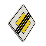 Verkehrszeichen 307 - Ende der Vorfahrtstraße