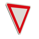 Verkehrszeichen 205 - Vorfahrt gewähren