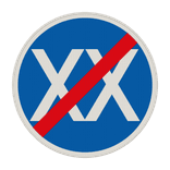 Verkehrszeichen 279 - Ende der vorgeschriebenen Mindestgeschwindigkeit wie gewünscht