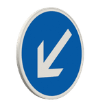 Verkehrszeichen 222-10 - Vorgeschriebene Vorbeifahrt – links vorbei