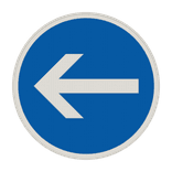Verkehrszeichen 211-10 - Vorgeschriebene Fahrtrichtung – hier links