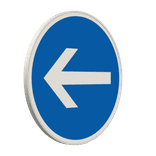 Verkehrszeichen 211-10 - Vorgeschriebene Fahrtrichtung – hier links