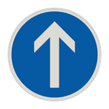 Verkehrszeichen 209-30 - Vorgeschriebene Fahrtrichtung – geradeaus