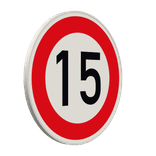 Vorschriftszeichen 274-15 - Zulässige Höchstgeschwindigkeit 15 km/h