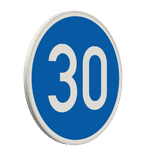 Vorschriftszeichen 275-30 - Vorgeschriebene Mindestgeschwindigkeit 30 km/h