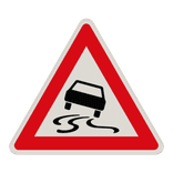 Verkehrszeichen 114 - Schleudergefahr bei Nässe oder Schmutz