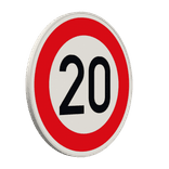 Verkehrszeichen 274-20 - Zulässige Höchstgeschwindigkeit 20 km/h