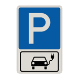 Parkplatzschild fur elektroauto - reflektierend
