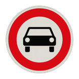 Verkehrszeichen 251 - Verbot für Kraftwagen und sonstige mehrspurige Kraftfahrzeuge