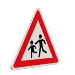 Verkehrszeichen 136-10 - Achtung, Kinder! Aufstellung rechts