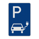 Parkschilder Parkplatz nur für Elektrofahrzeuge - reflektierend