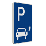 Parkschilder Parkplatz nur für Elektrofahrzeuge - reflektierend