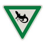 Verkehrsschild Tierschutzgebiet, Zauneidechsen Biotop - reflektierend